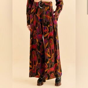 Farm Rio Wild Horses Wide Leg Pants